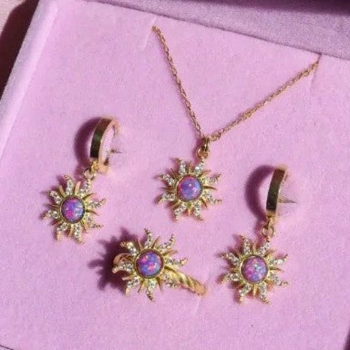 Jewelry Set Wholesale European and American Retro Sunflower Necklace